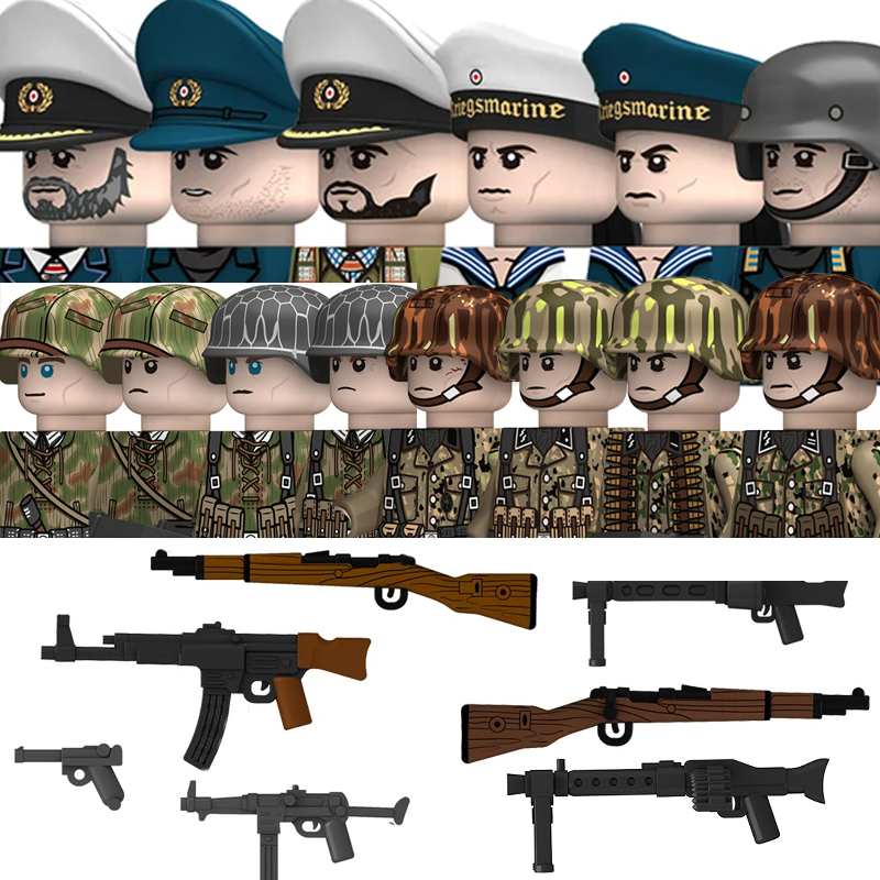 Lego Minifigure Holder - Military WW2 German Navy Figures Building