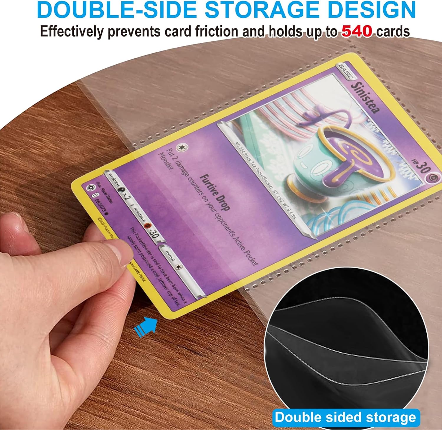 540 Pockets Double-Sided Tradi - Pokemon Binder Card のレビューと価格