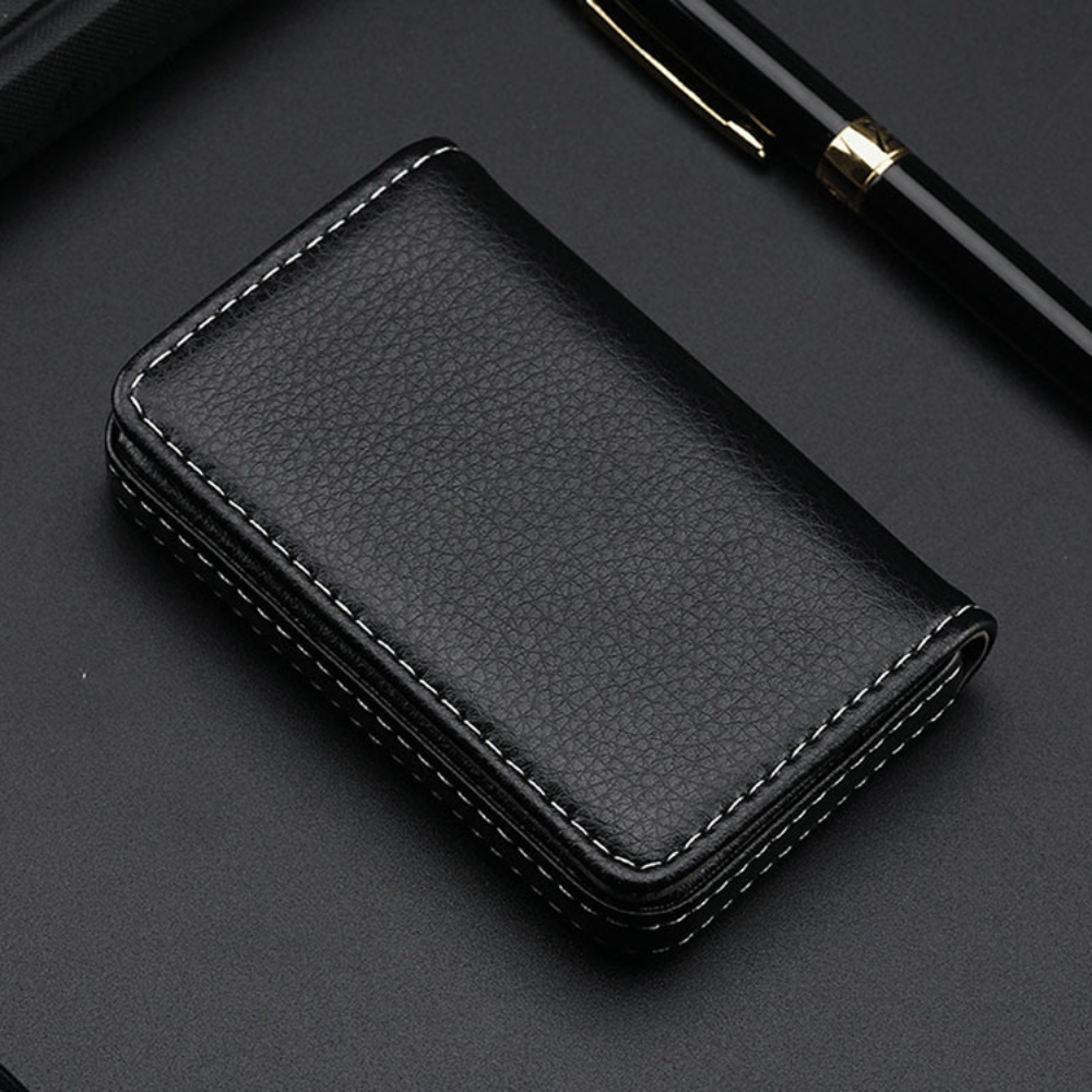Sized Stitched PU Leather Cred - Card Top Loader のレビューと価格