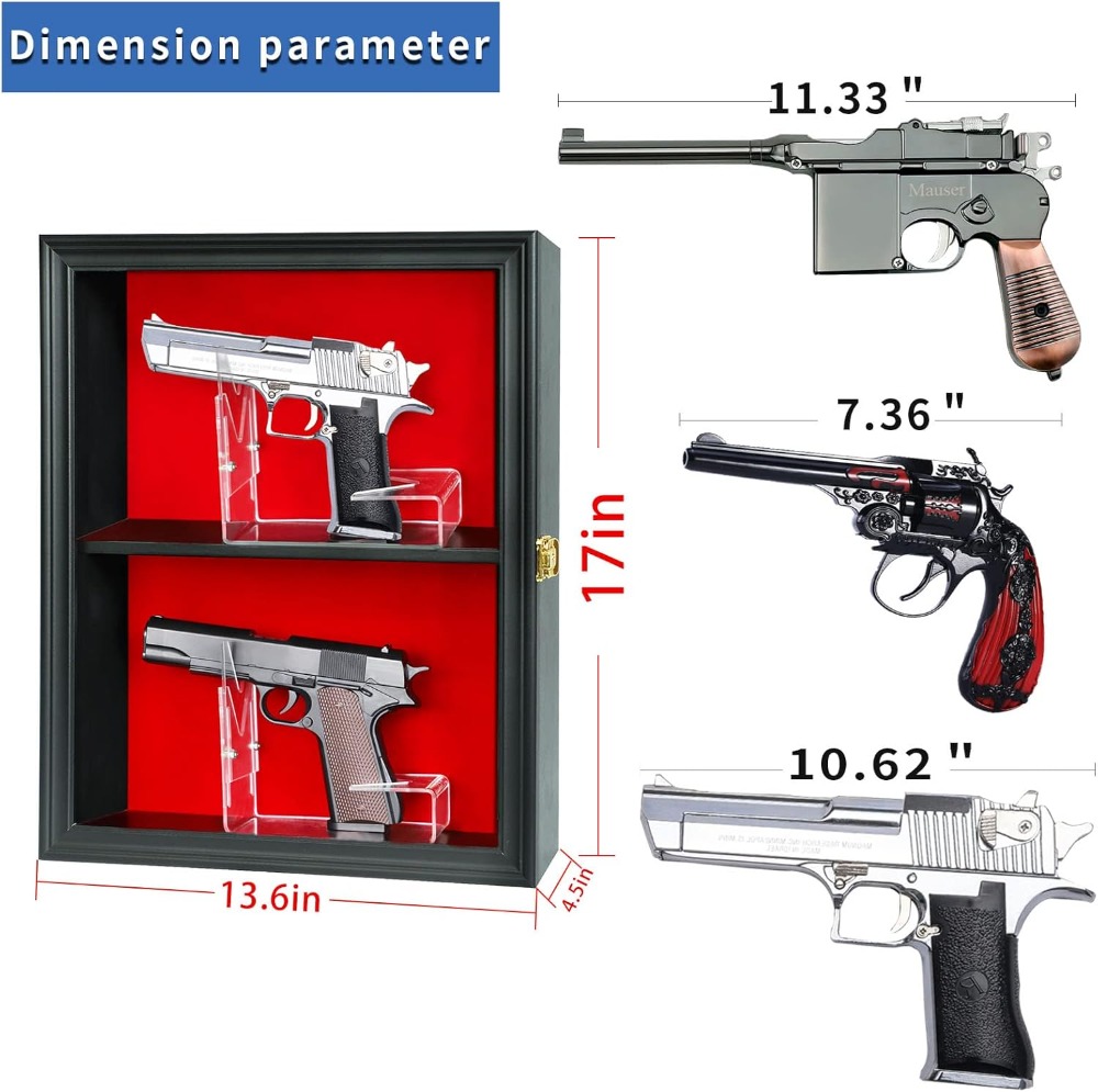 Lockable Wall Mount Gun Displa - Display Case Acrylic のレビューと価格