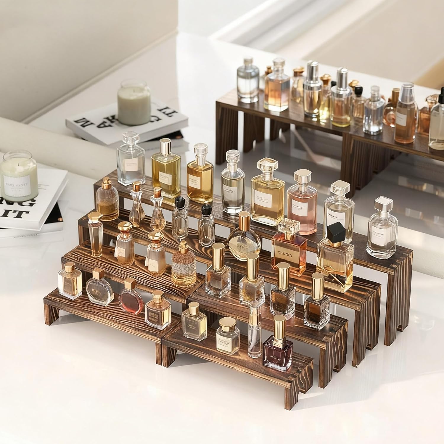 2 Tier Wooden Cupcake Stand Se - Display Risers Set のレビューと価格