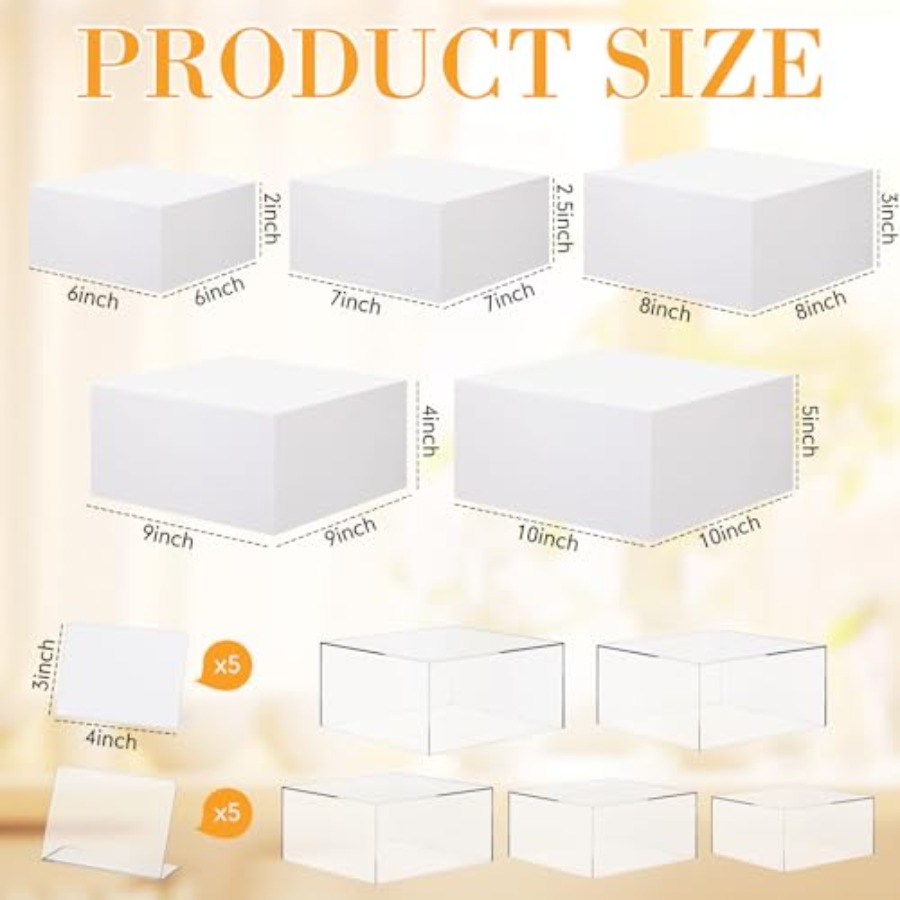 Buffet Risers Set of 10 Acryli - Display Risers Set のレビューと価格