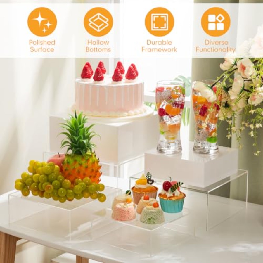 Buffet Risers Set of 10 Acryli - Display Risers Set のレビューと価格