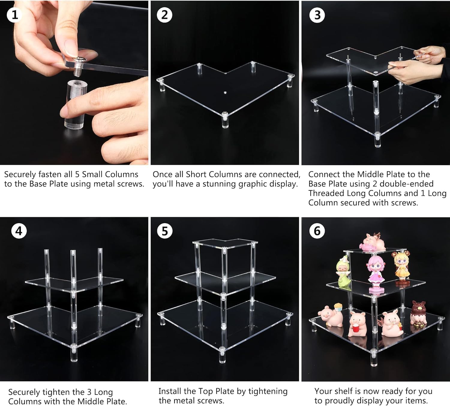 3 Tier Acrylic Display Riser,  - Pop Display Shelf のレビューと価格