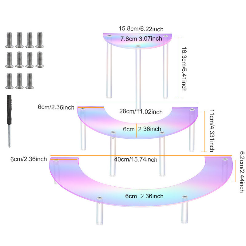 1 set 3 Tier Acrylic Display R - Display Risers Set のレビューと価格