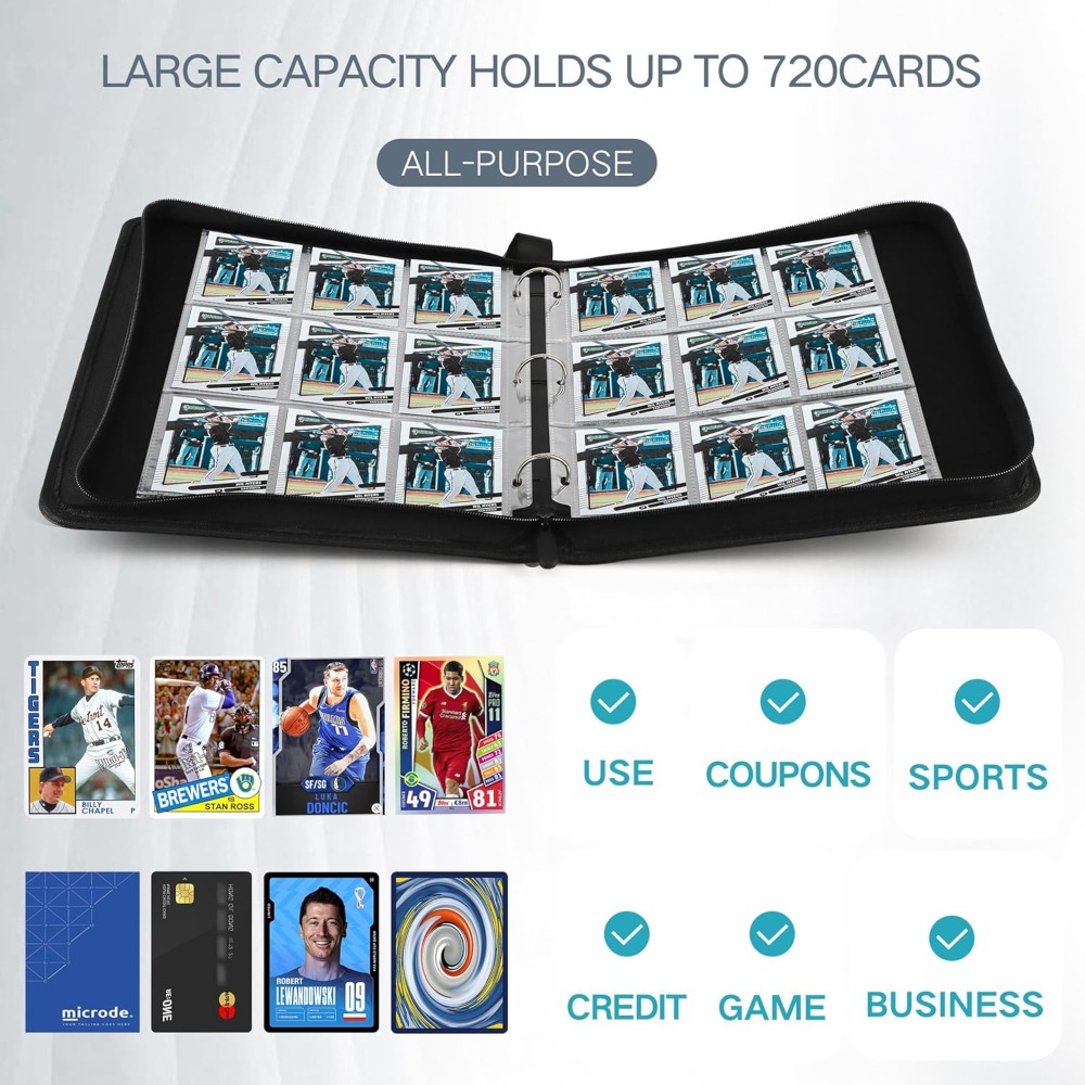 Premium 720 Double Sided Pocke - Trading Card Binder のレビューと価格