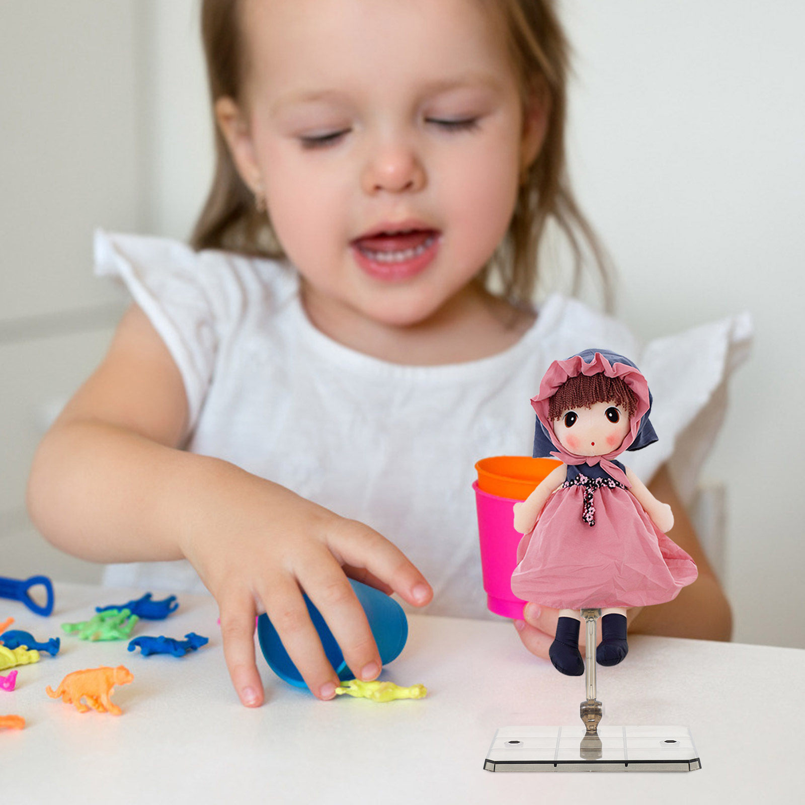 3Pcs Adjustable Plastic Action - Action Figure Stand のレビューと価格
