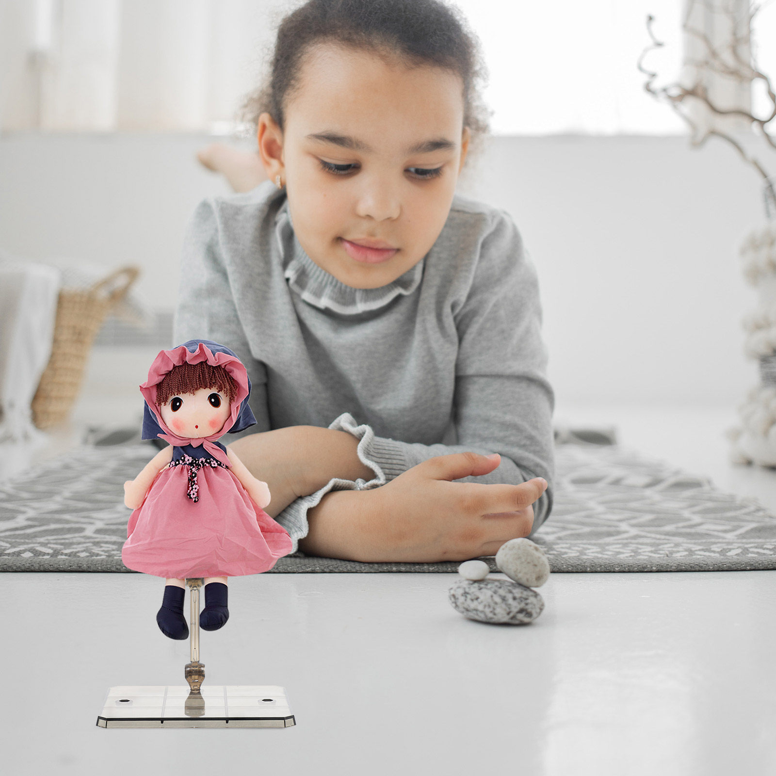 3Pcs Adjustable Plastic Action - Action Figure Stand のレビューと価格