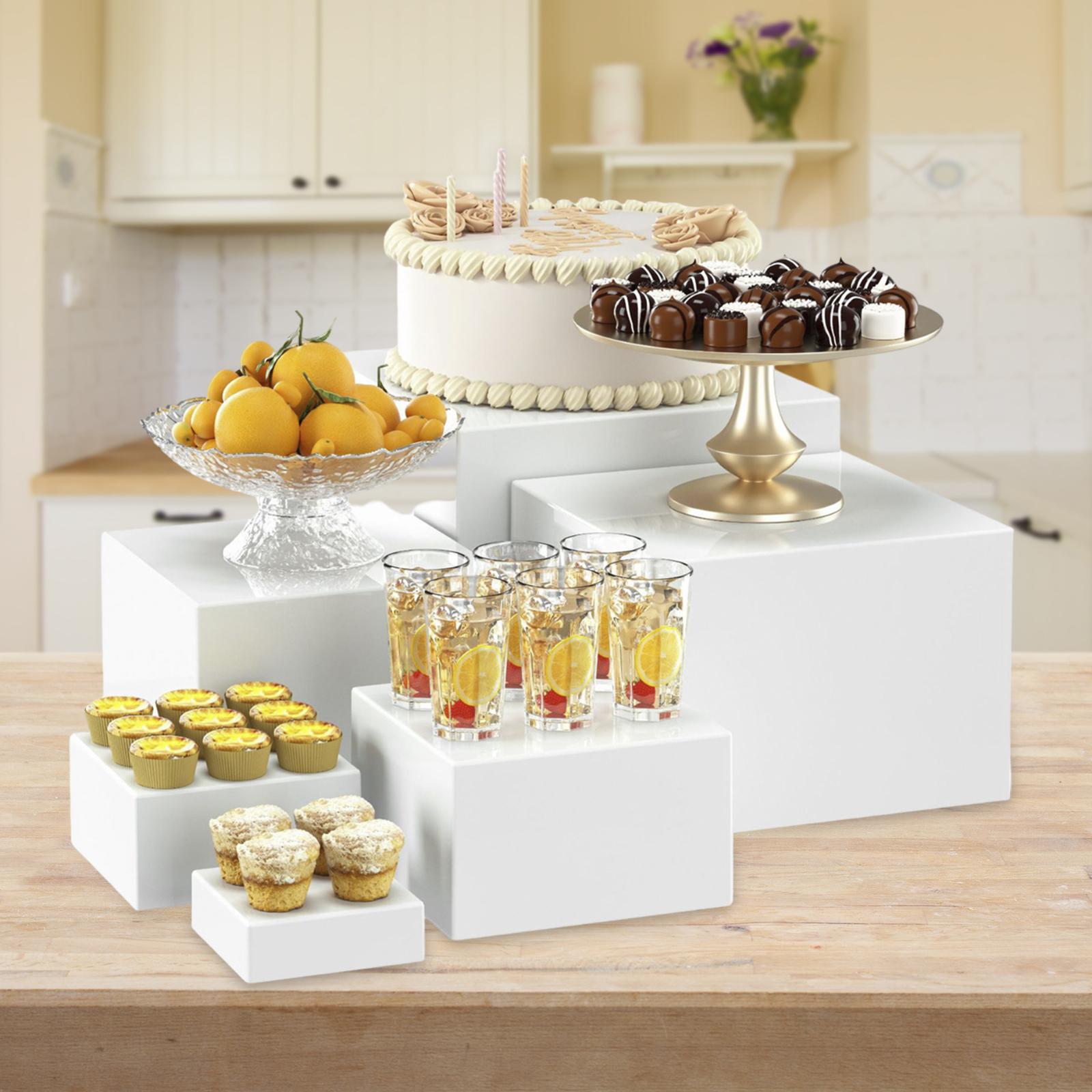 6x Acrylic Buffet Riser Desser - Display Risers Set のレビューと価格