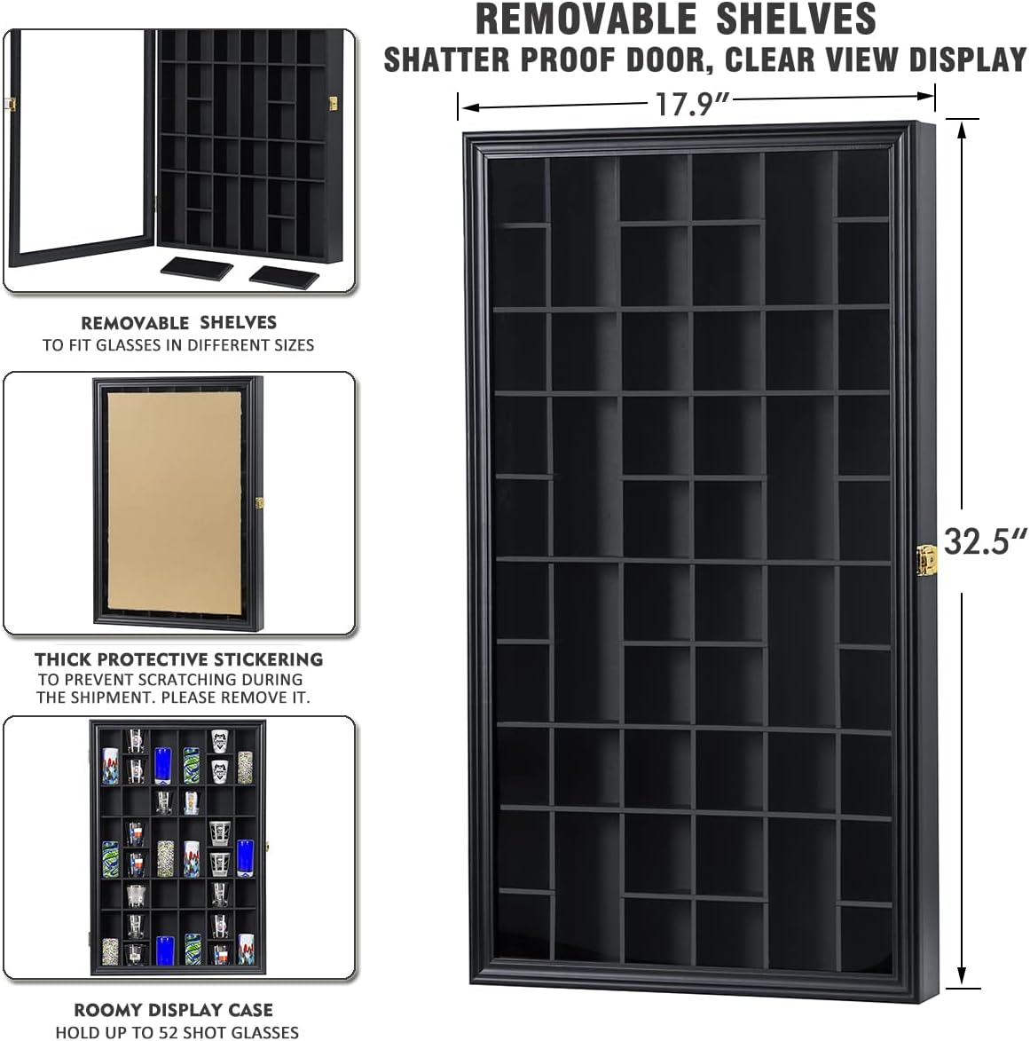 Large Shot Glass Display Case, - Display Case Acrylic のレビューと価格