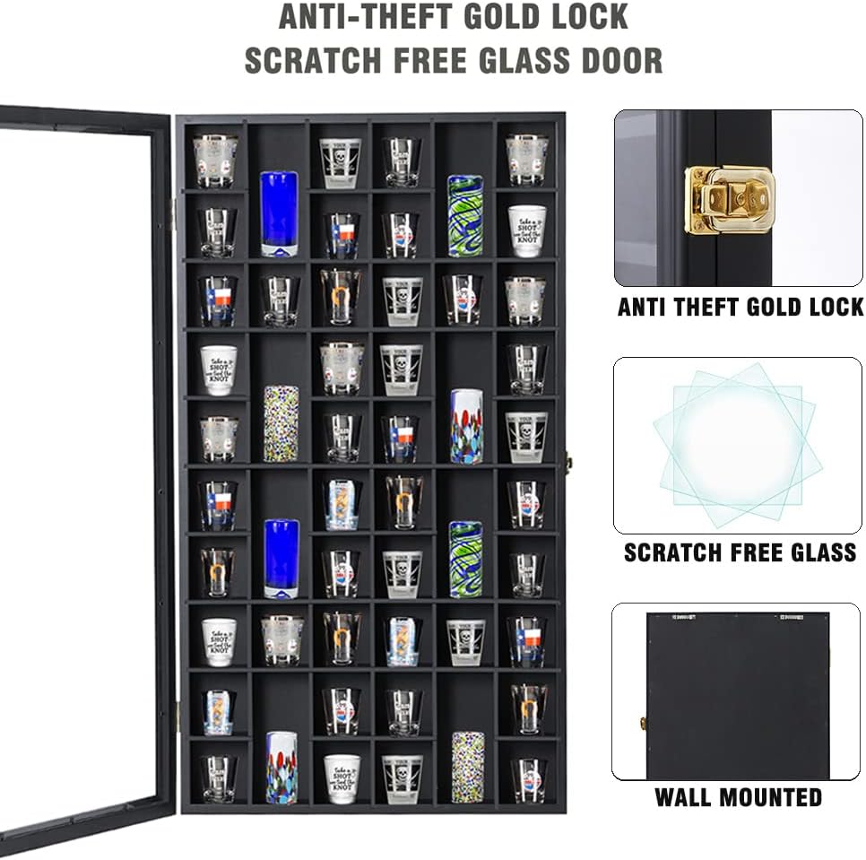 Large Shot Glass Display Case, - Display Case Acrylic のレビューと価格