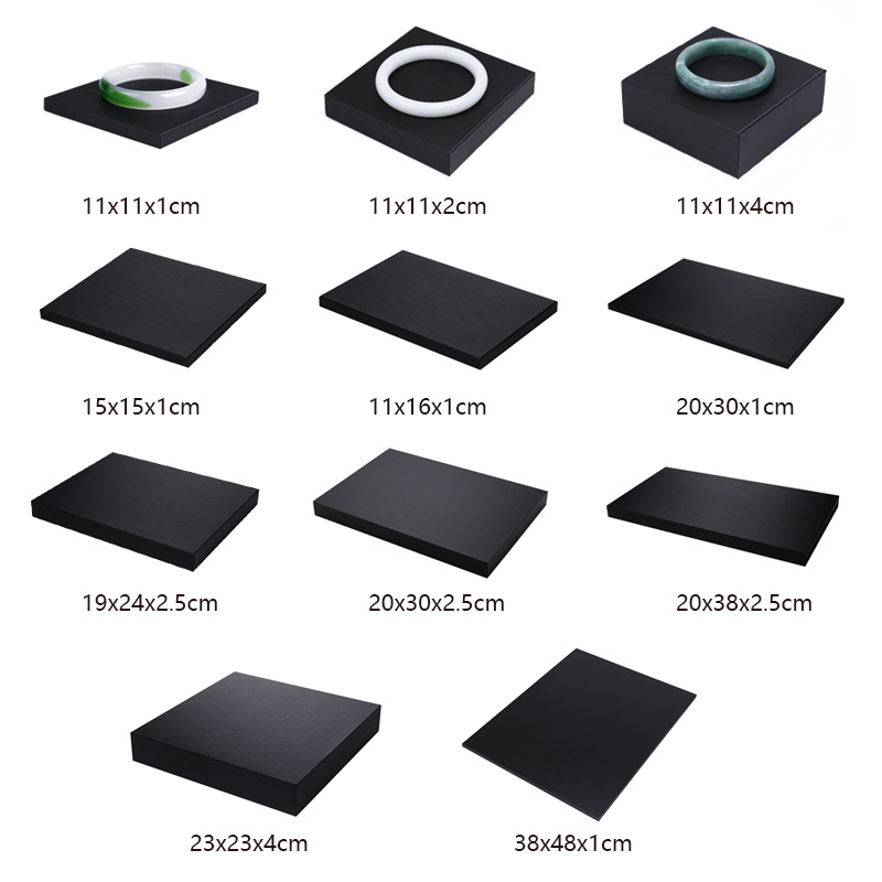 Black PU Leather Jewelry Displ - Display Risers Set のレビューと価格