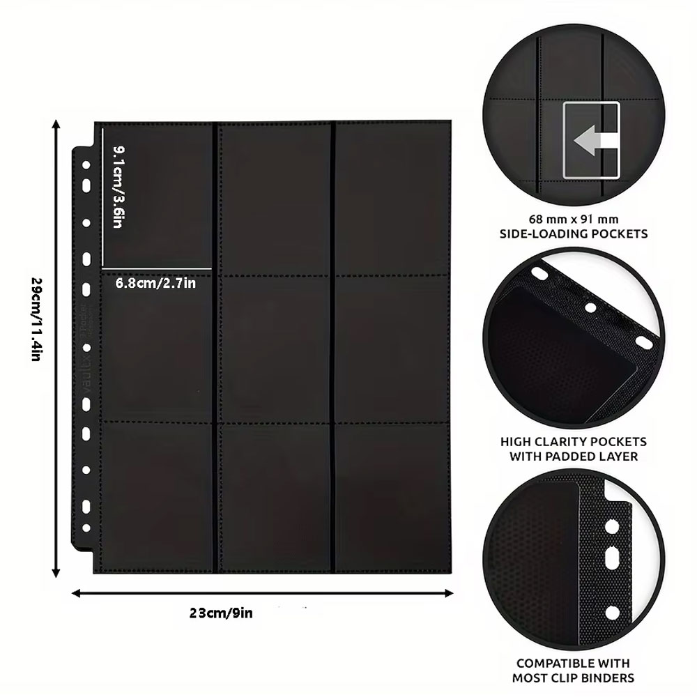 10Pack Black 9-Pocket A4 Tradi - Trading Card Binder のレビューと価格