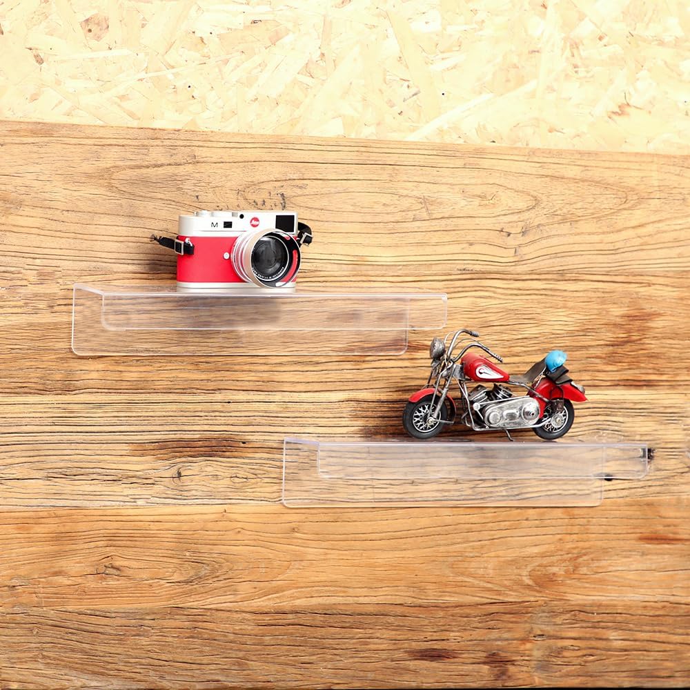 4 Pack Clear Acrylic Floating  - Pop Display Shelf のレビューと価格