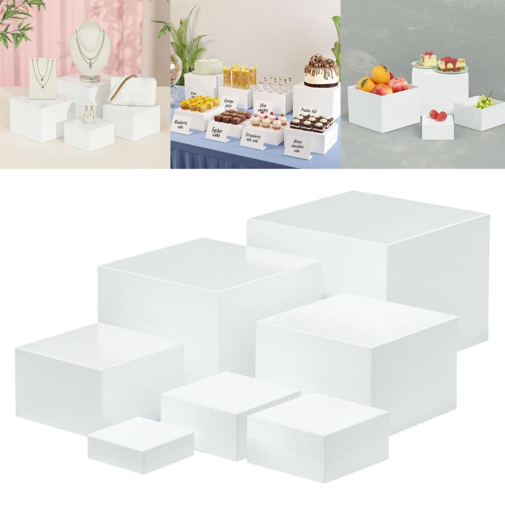 7 Pieces Acrylic Cube Display  - Display Risers Set のレビューと価格
