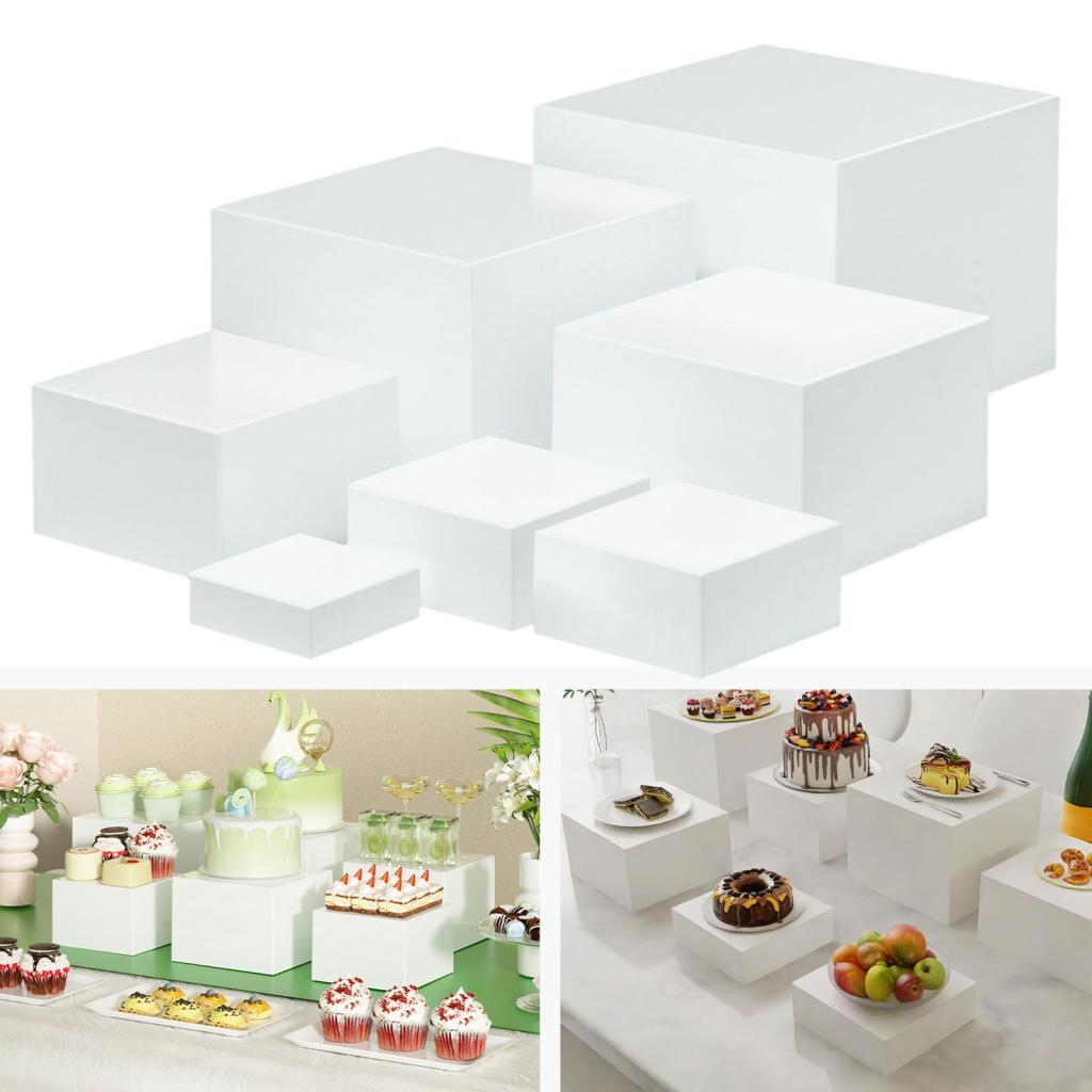 7 Pieces Acrylic Cube Display  - Display Risers Set のレビューと価格
