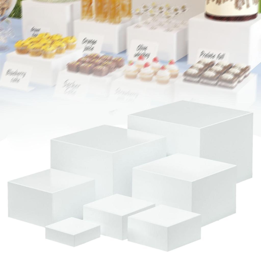 7 Pieces Acrylic Cube Display  - Display Risers Set のレビューと価格