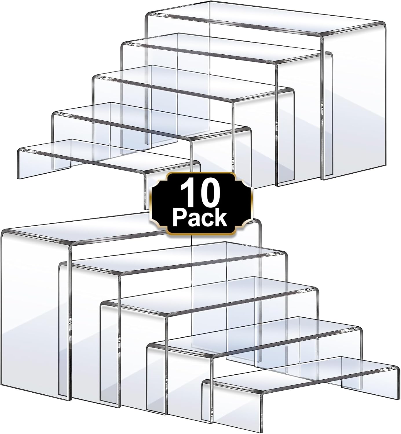Acrylic Risers 10 Pcs 2 Set Di - Display Risers Set のレビューと価格