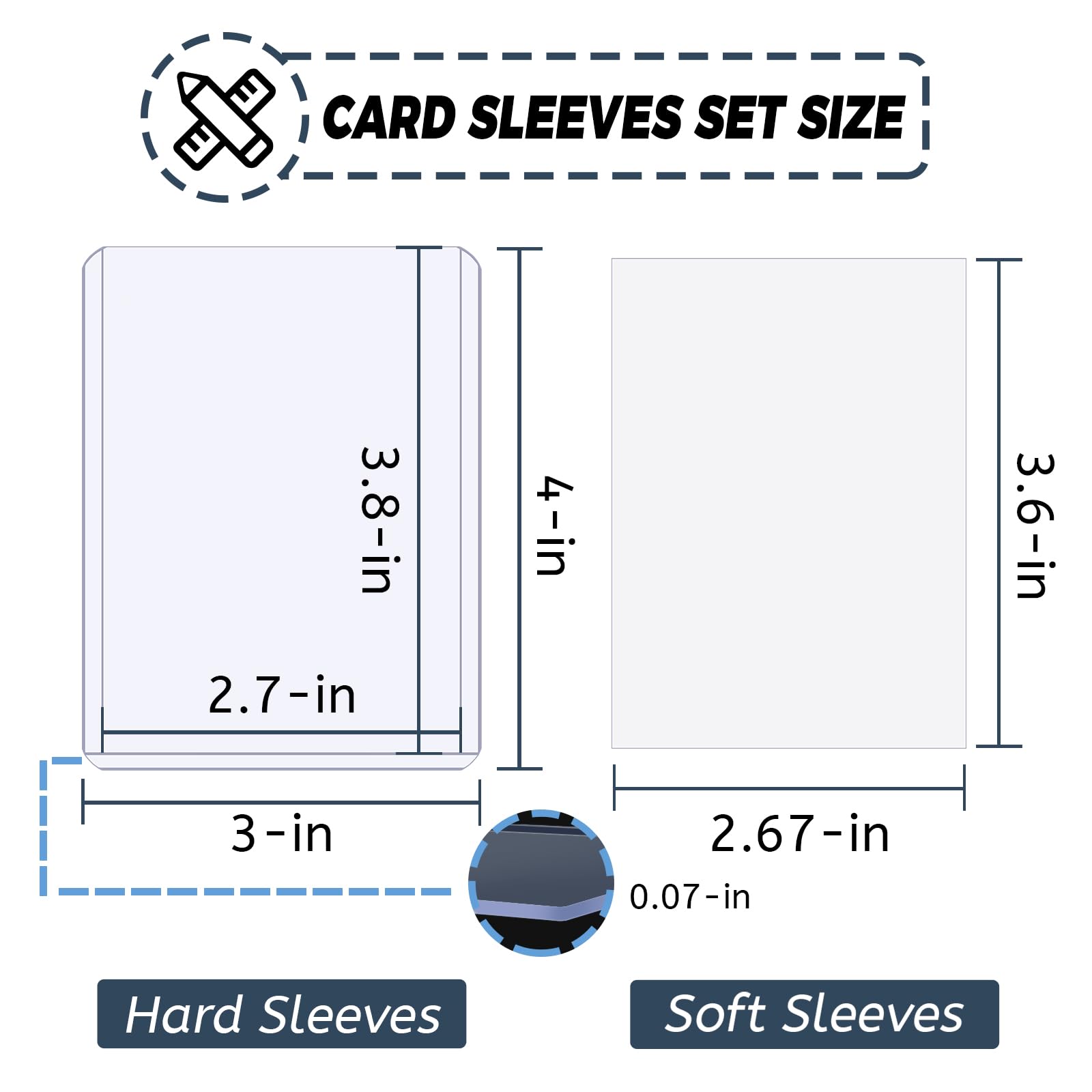 100-600pcs Card Sleeves Hard S - Card Penny Sleeve のレビューと価格