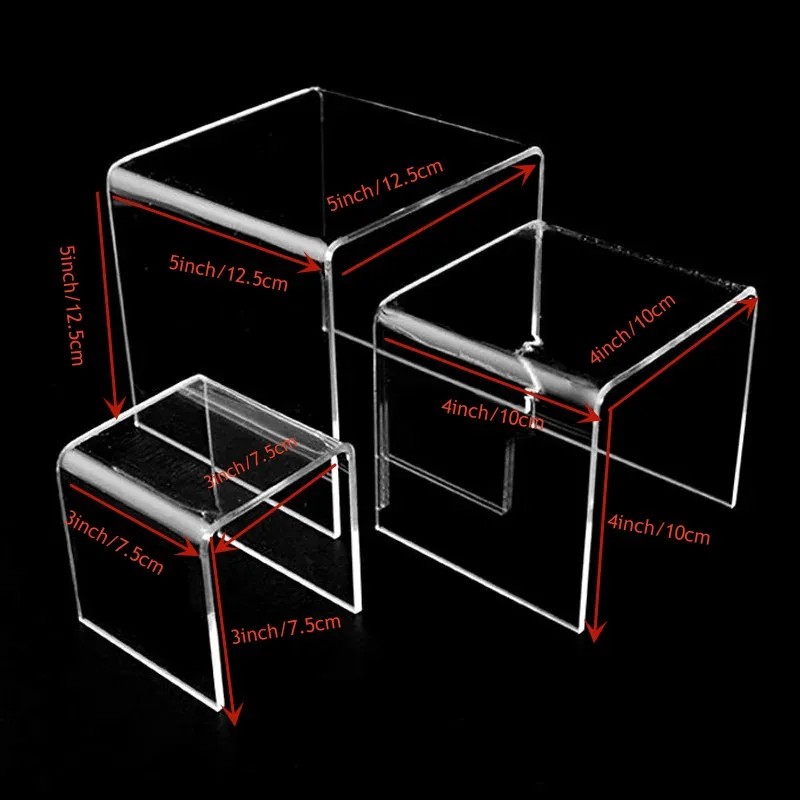 6pcs/Set Acrylic Display Stand - Display Risers Set のレビューと価格
