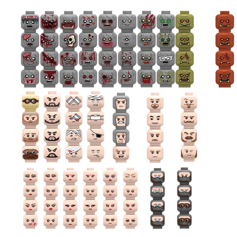 Injured Emotional Face Heads B - Lego Minifigure Holder のレビューと価格