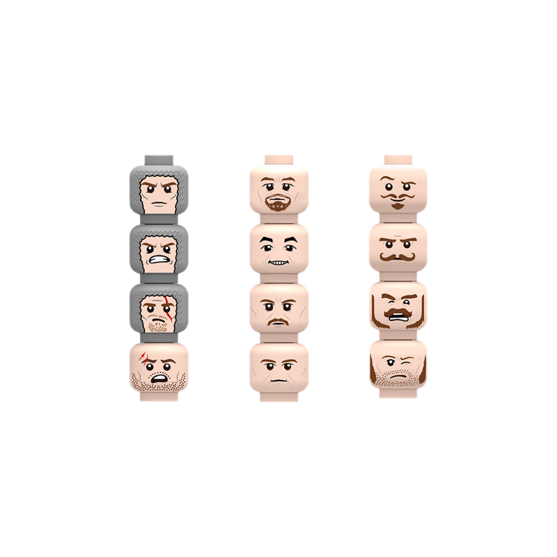 Injured Emotional Face Heads B - Lego Minifigure Holder のレビューと価格