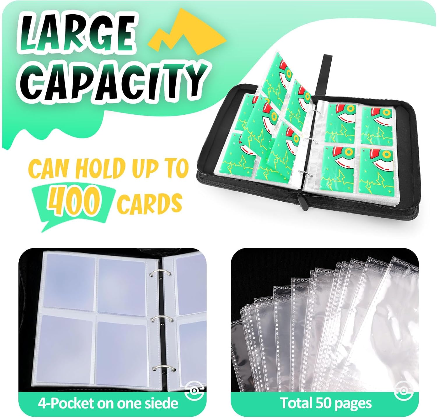 400 Pockets Card Binder with 5 - Trading Card Binder のレビューと価格