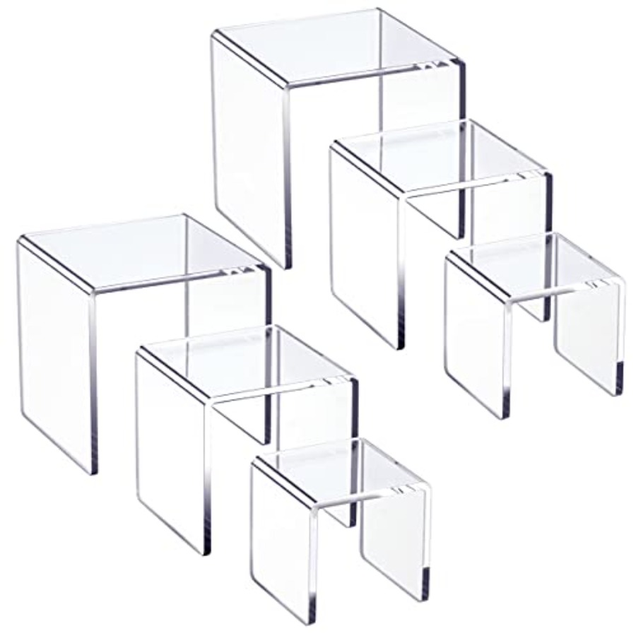 Clear Acrylic Display Risers 2 - Display Risers Set のレビューと価格