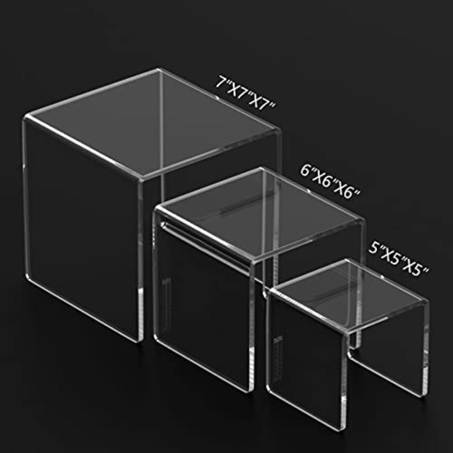 Clear Acrylic Display Risers 2 - Display Risers Set のレビューと価格