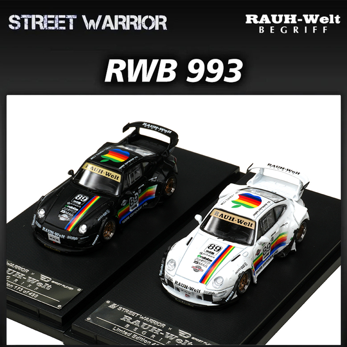 SW In Stock 1:64 RWB 993 Black - Die Cast Car 1 64 のレビューと価格