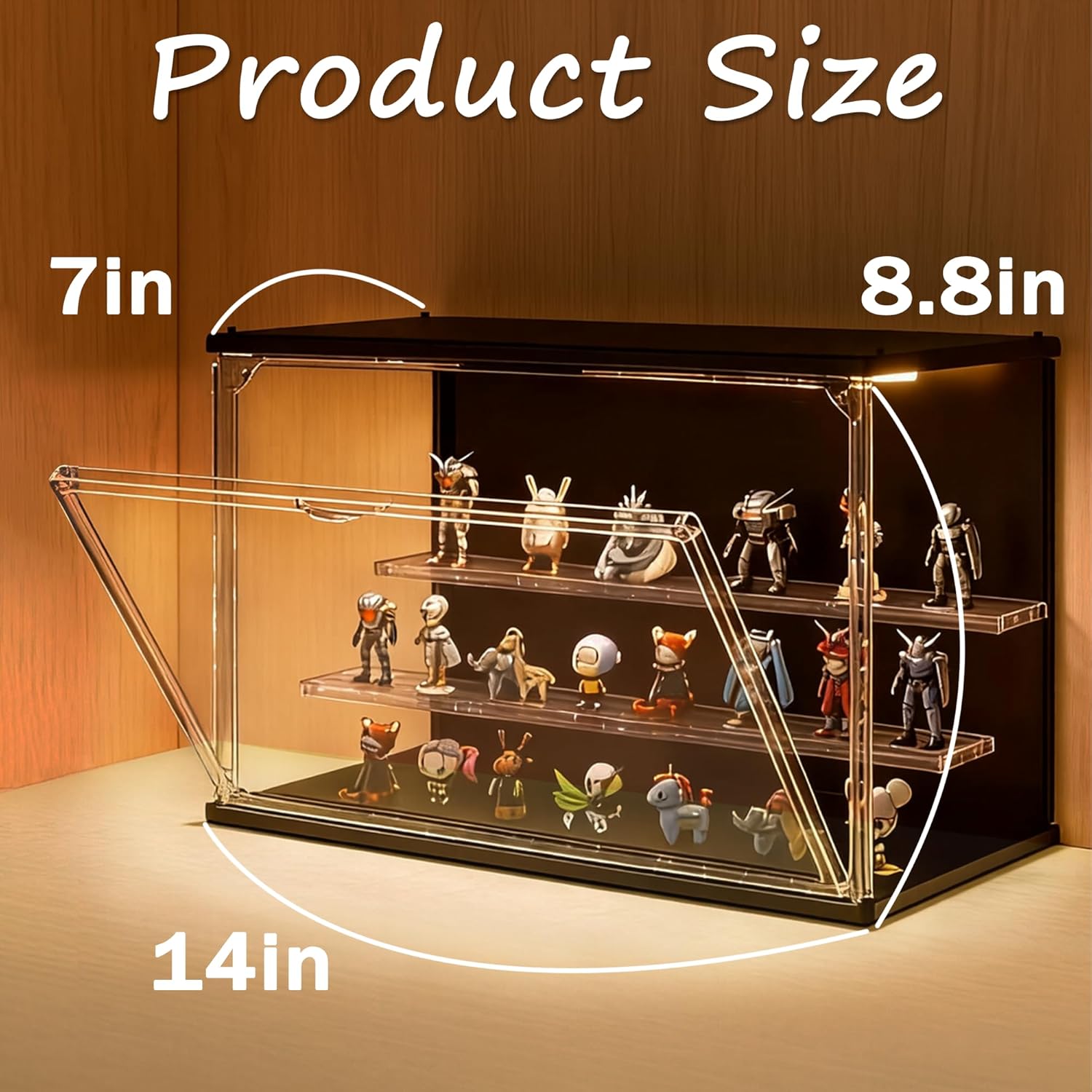 3-Tier Stackable LED Display C - Display Case Acrylic のレビューと価格