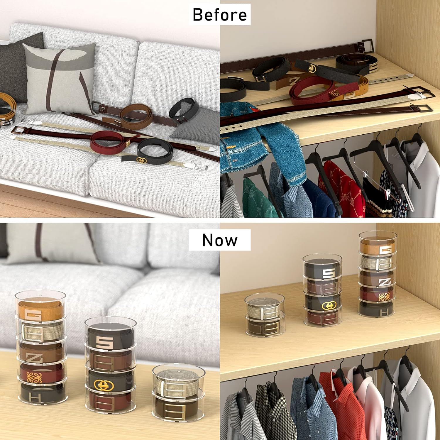 Belt Organizer, Acrylic Displa - Display Case Acrylic のレビューと価格